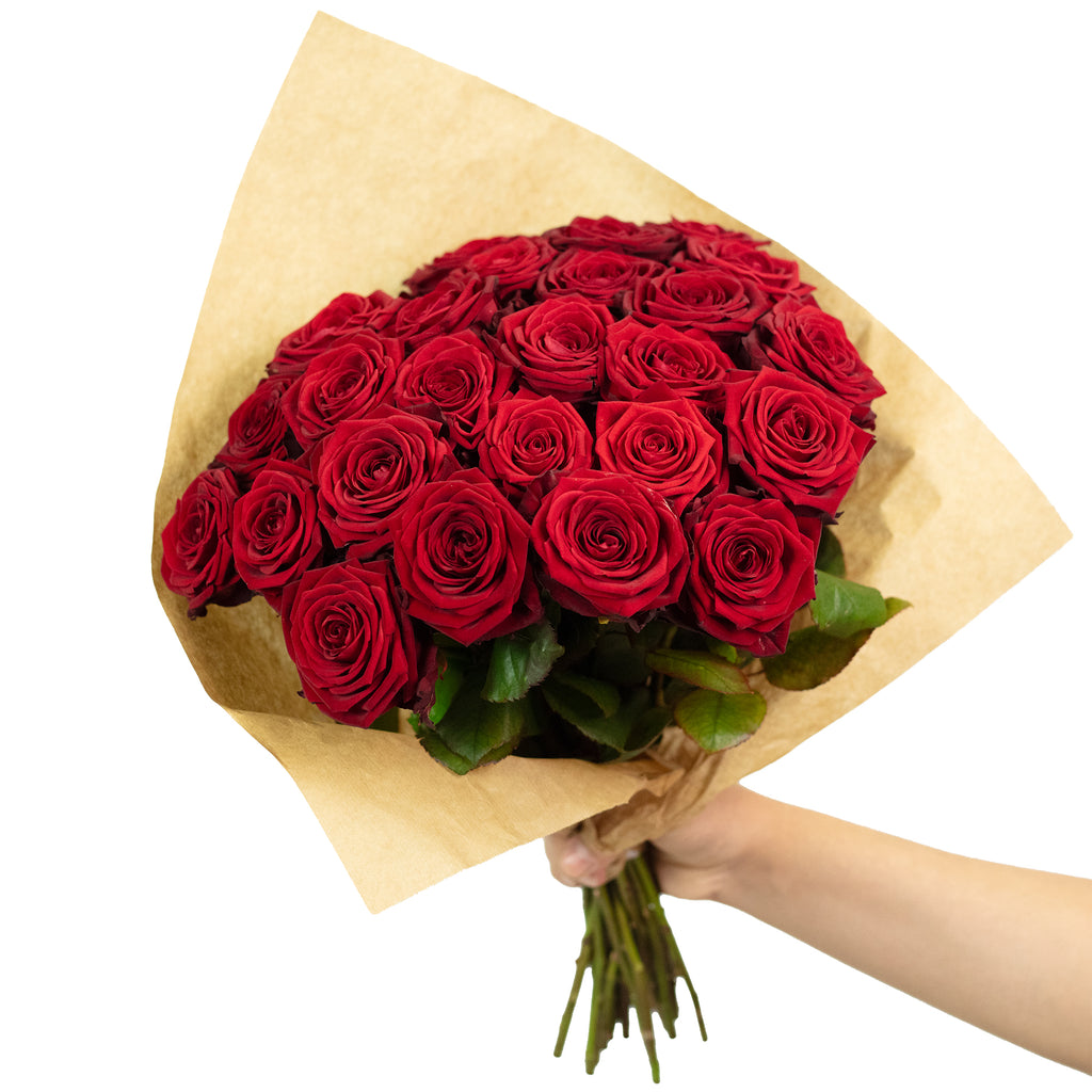 Blumenstrauß  'Red Passion'  - Länge ca. 50 cm - Strauß frischer roter Rosen