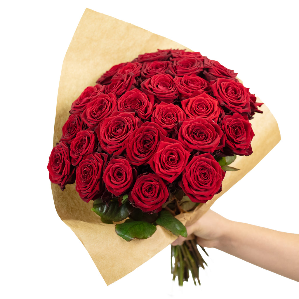 Blumenstrauß  'Red Passion'  - Stiellänge ca. 50 cm - Strauß frischer roter Rosen