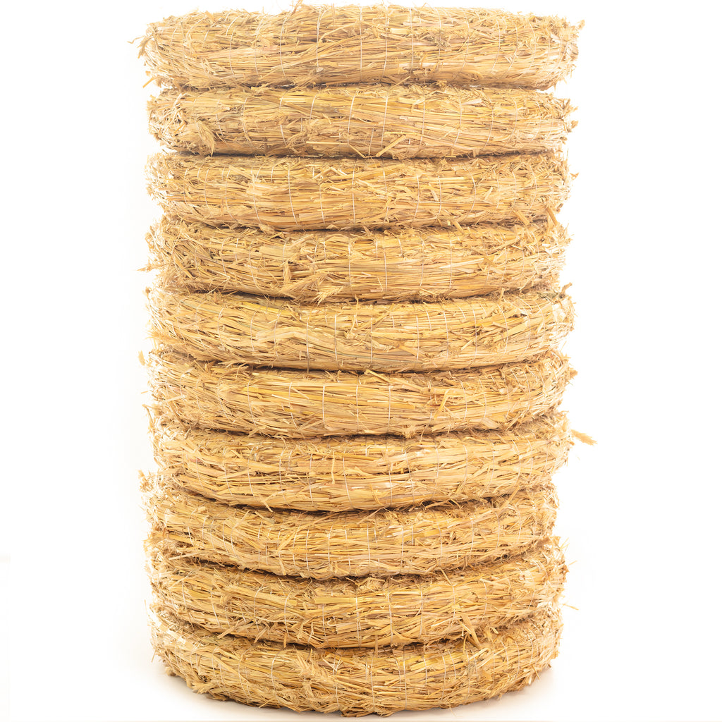10er Set Strohrömer, Durchmesser 35 cm, Stärke 6 cm