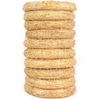 Lot de 10 couronnes de paille, diamètre 25 cm, épaisseur 4 cm