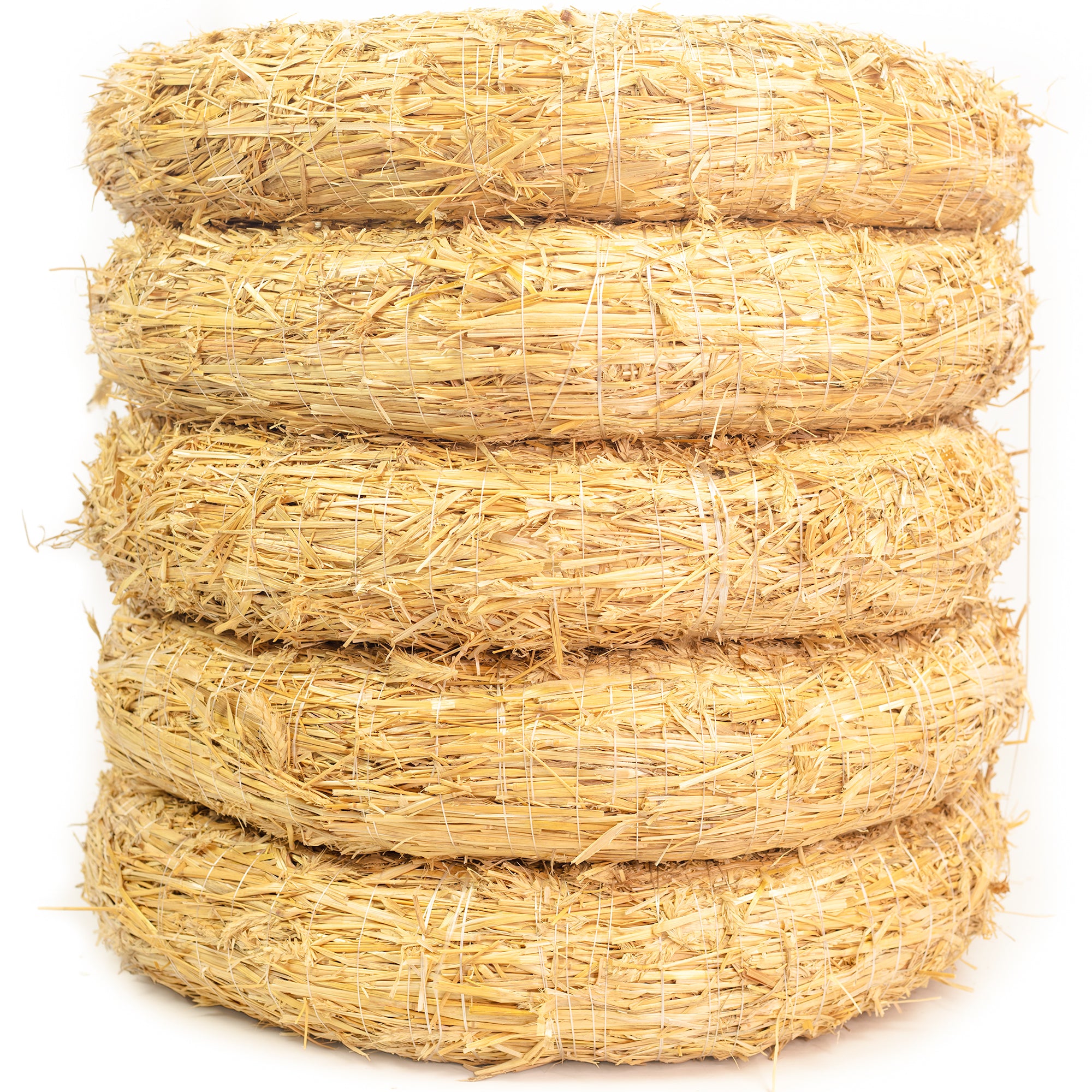 5er-Set Strohrömer, Durchmesser 55 cm, Stärke 10 cm