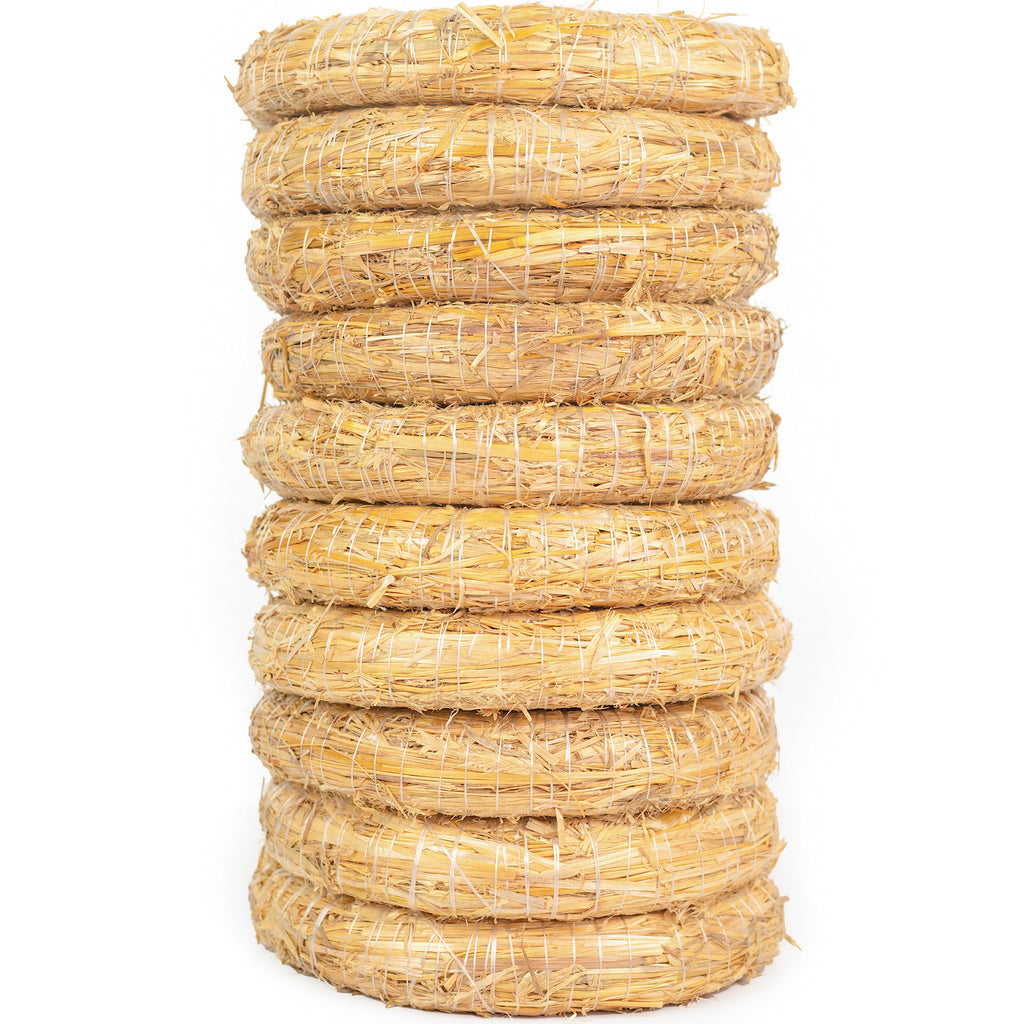 10er Set Strohrömer, Durchmesser 25 cm, Stärke 4 cm