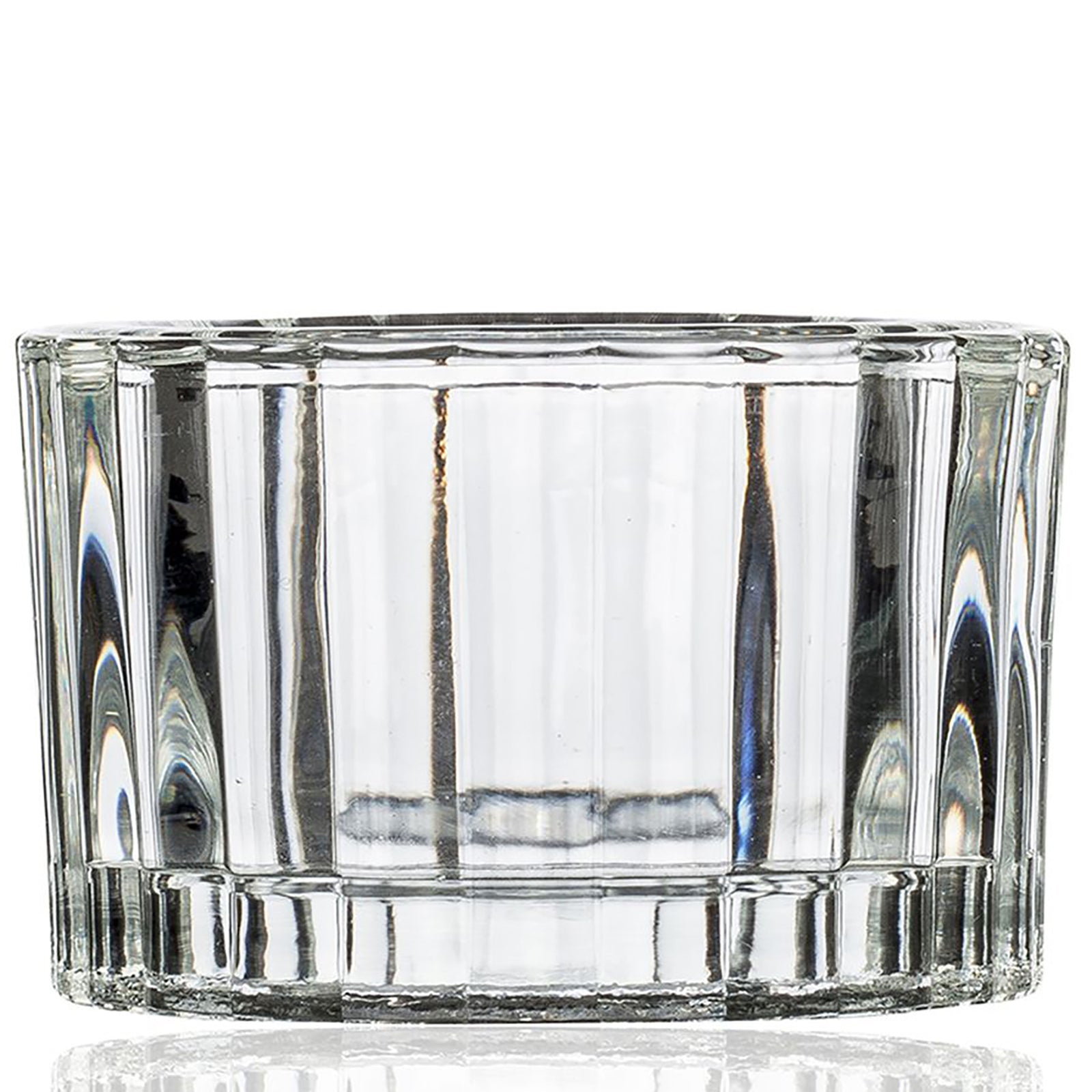 SHINE candle holder round - klar - 5,5x5,5x3,3cm - Glas