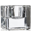 Bougeoir carré SHINE - transparent - 5 x 5 x 4,8 cm - verre