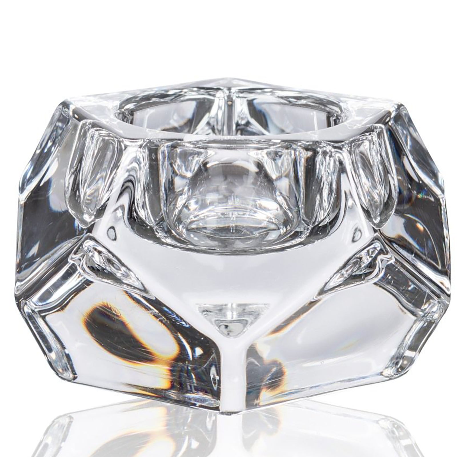 SHINE candle holder diamond - klar - 8,1x8,1x5,1cm - Glas