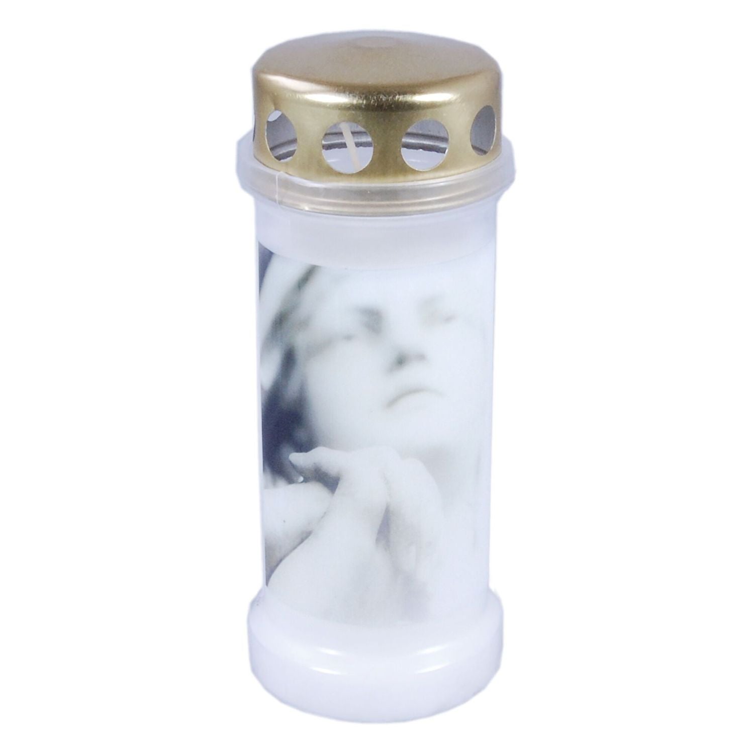 Grave candle no. 6 - Prayer - White