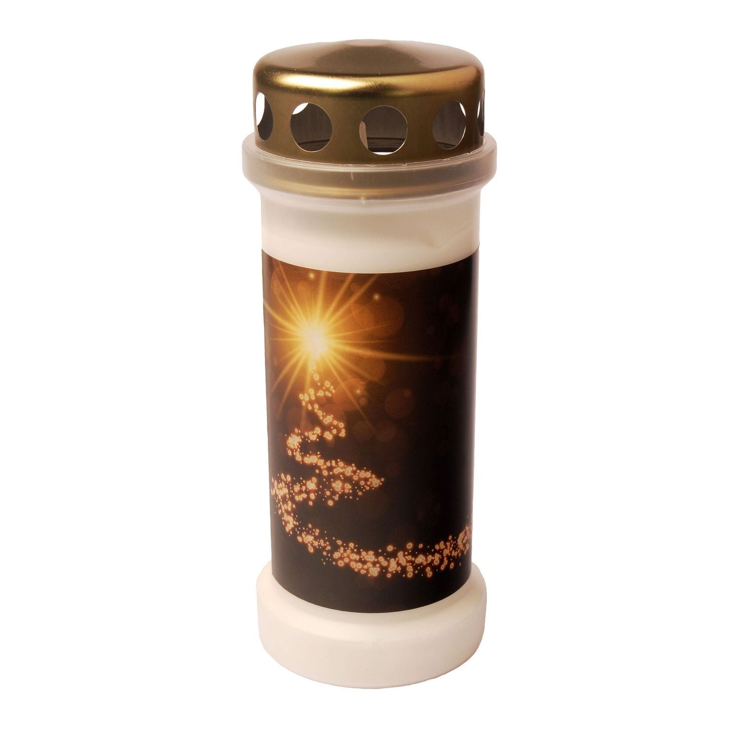 Grave candle no. 6 - Light trail - White