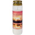 Grave candle no. 9 - Pink tree - White