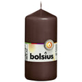 Pillar candle - Height 12 cm - Diameter 5.8 cm - Chestnut brown