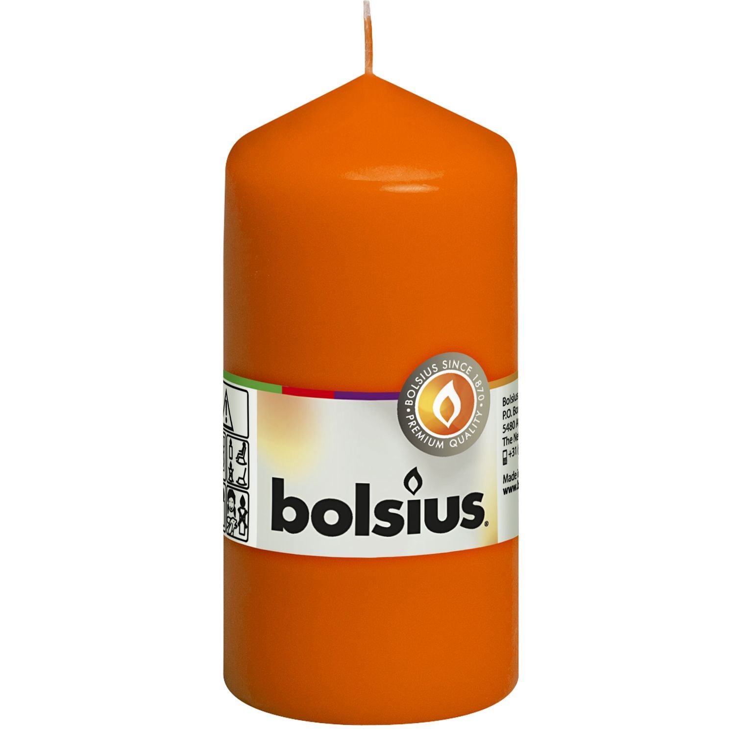 Stumpenkerze - Höhe 12 cm - Durchmesser 5,8 cm - Mango