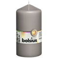 Bougie pilier - Hauteur 13 cm - Diamètre 6,8 cm - Gris chaud