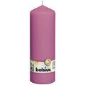 Bougie pilier - Hauteur 20 cm - Diamètre 6,8 cm - Fuchsia