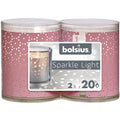 Sparkle Light Spitze - 2er Set - Höhe 64 mm - Durchmesser 52 mm - Rosa