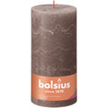 Pillar candle - Height 20 cm - Diameter 10 cm - Rustic - Rustic Taupe