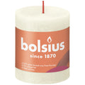 Pillar candle - Height 8 cm - Diameter 6.8 cm - Rustic - Soft pearl