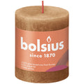 Pillar candle - Height 8 cm - Diameter 6.8 cm - Rustic - Spiced brown