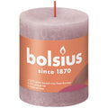 Pillar candle - Height 8 cm - Diameter 6.8 cm - Rustic - Ash rose