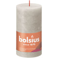 Bougie pilier - Hauteur 13 cm - Diamètre 6,8 cm - Style rustique - Gris sable