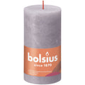 Stumpenkerze - Höhe 13 cm - Durchmesser 6,8 cm - Rustik - Gefrorener Lavendel
