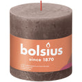 Pillar candle - Height 10 cm - Diameter 10 cm - Rustic - Rustic Taupe