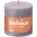 Stumpenkerze - Höhe 10 cm - Durchmesser 10 cm - Rustik - Gefrorener Lavendel