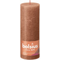 Pillar candle - Height 19 cm - Diameter 6.8 cm - Rustic - Rusty pink