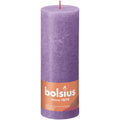 Pillar candle - Height 19 cm - Diameter 6.8 cm - Rustic - Flowering violet
