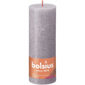 Stumpenkerze - Höhe 19 cm - Durchmesser 6,8 cm - Rustik - Gefrorener Lavendel