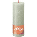 Pillar candle - Height 19 cm - Diameter 6.8 cm - Rustic - Misty green