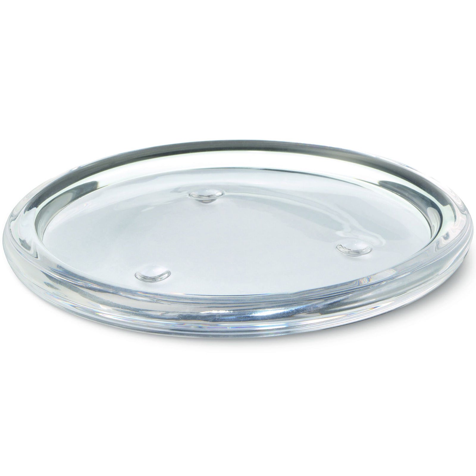 Round glass plate - diameter 110 mm - clear