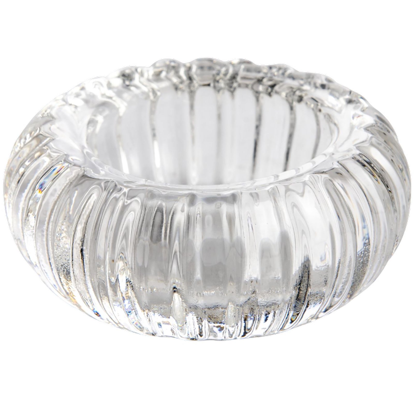 BRIGHT glass tealight holder - klar - 8,3x8,3x3,8cm - Glas