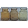 BOTTLE 3 pcs. in PET box balanced - gelb - 30x30x7,5cm - Glas