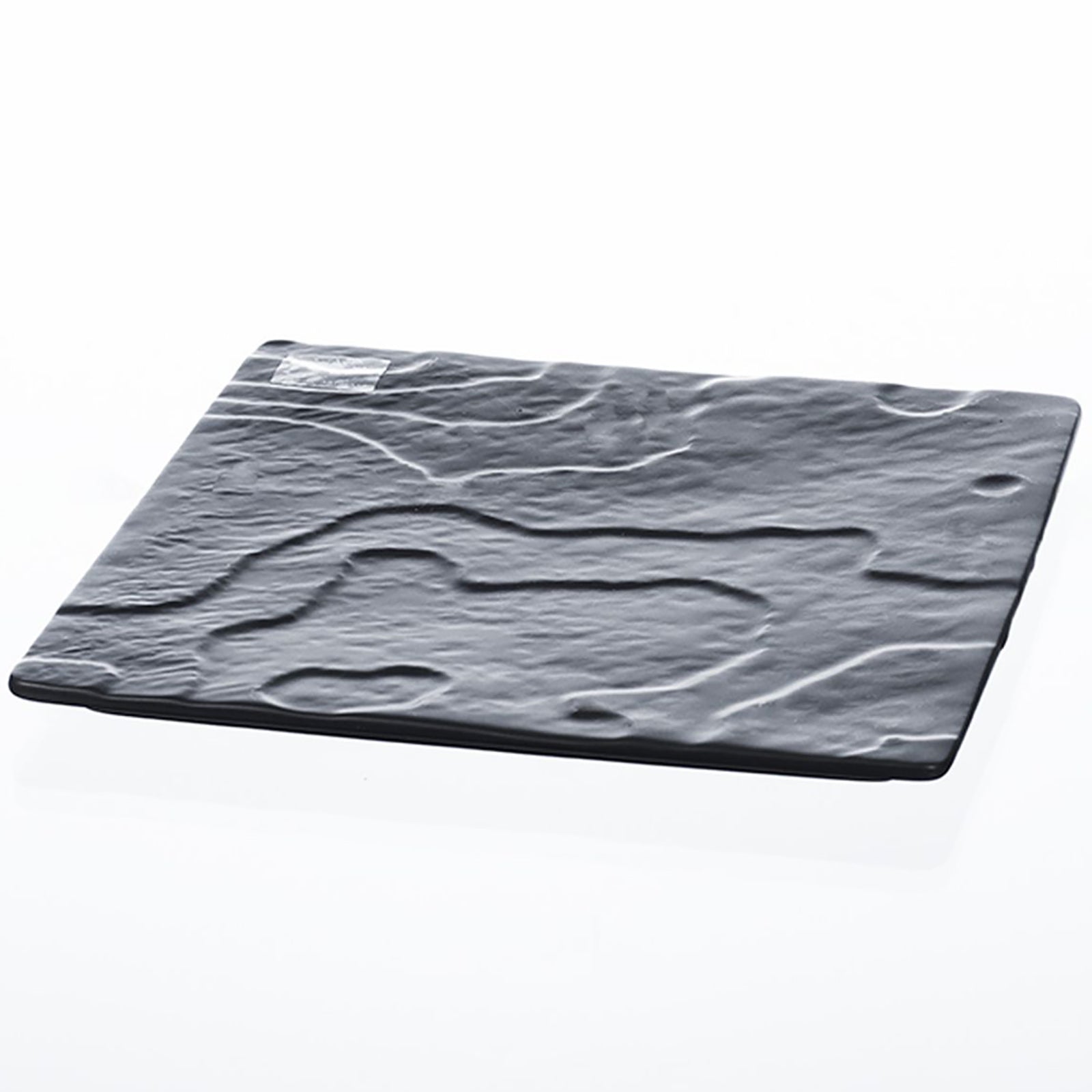 CLIFF porcelain plate - schwarz - 21x21x2cm - Porzellan