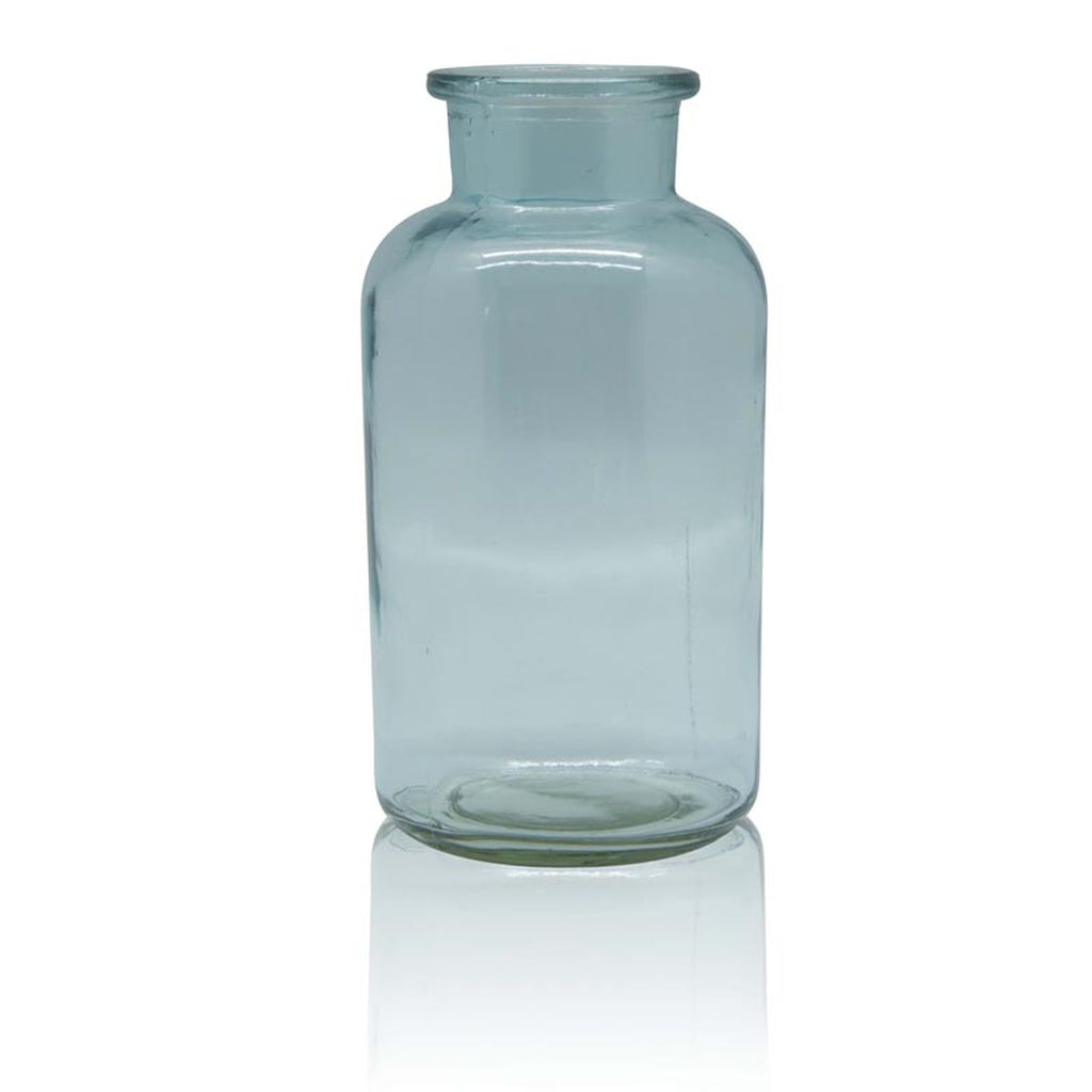 Vase en verre BOTTLE - bleu glacier - hauteur 20 cm - diamètre 10,5 cm