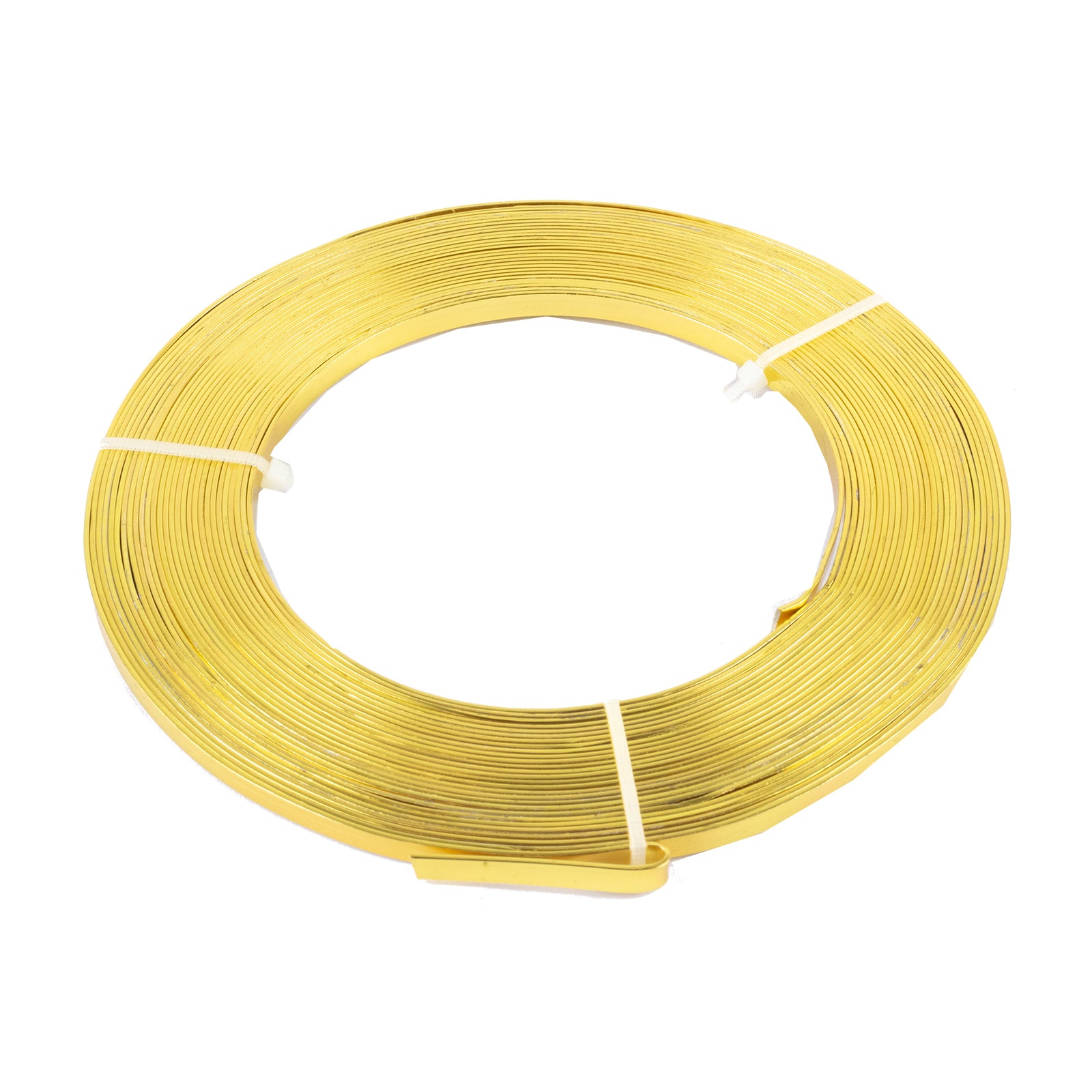 Aluminium Flachdraht - 5,0 x 1,0 mm - 10 m - gold