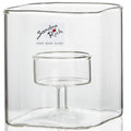 SQUARE glass tea light holder - klar - 8x8x10cm - Glas