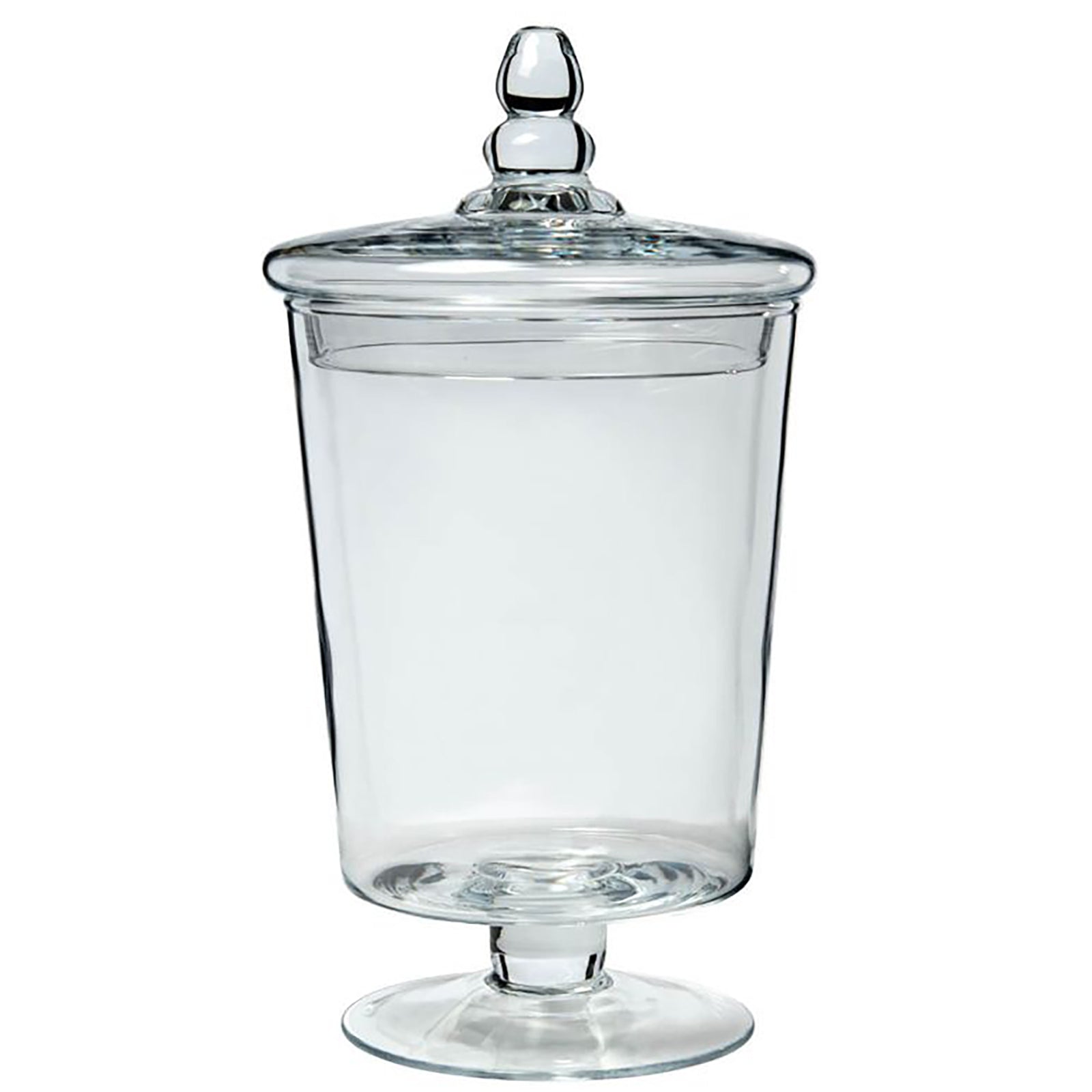 STORAGE glass vase with lid small - klar - 16,5x16,5x30cm - Glas