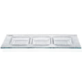TRIO triple plate - klar - 18x40x2cm - Glas