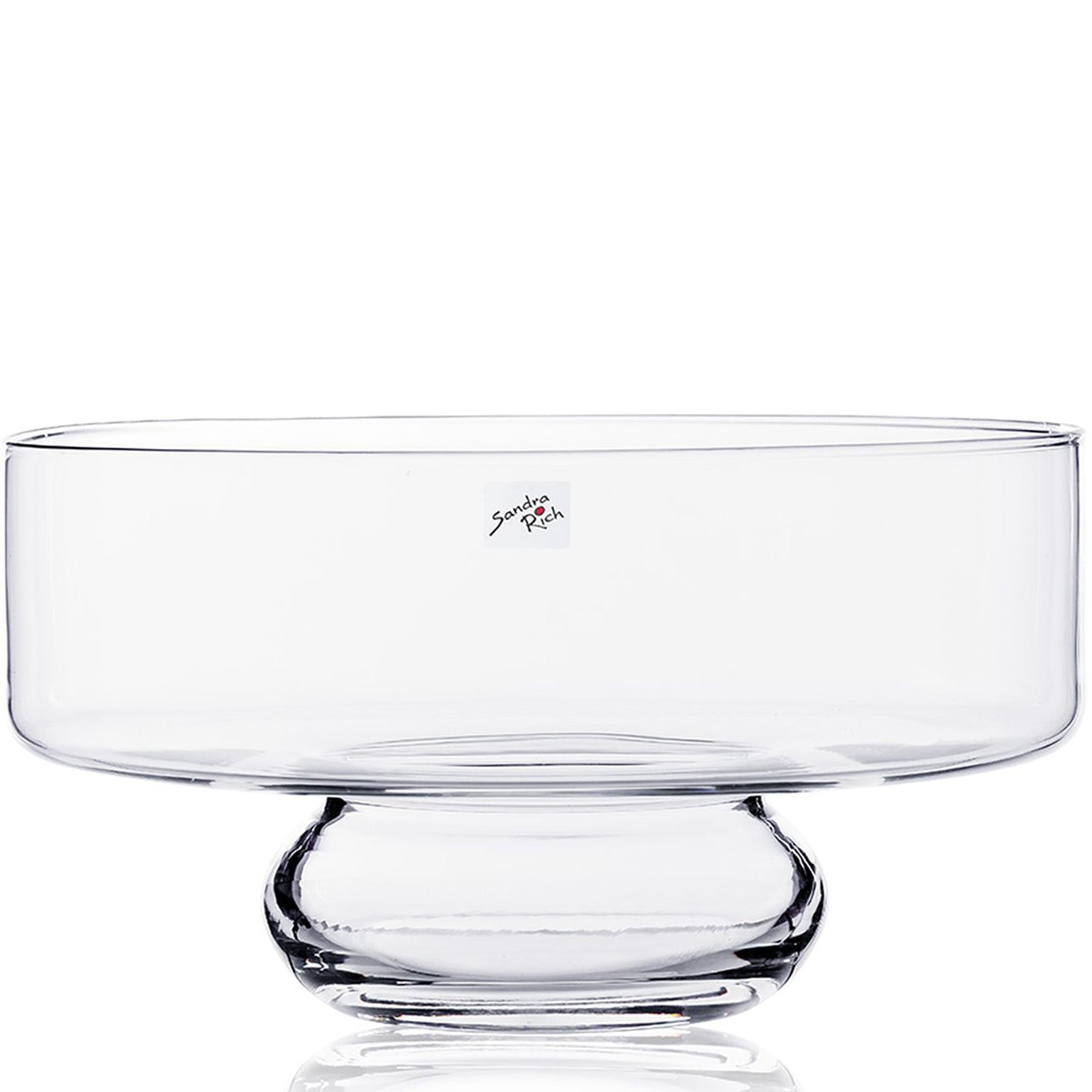 BASIN glass bowl on foot - klar - 25x25x13cm - Glas