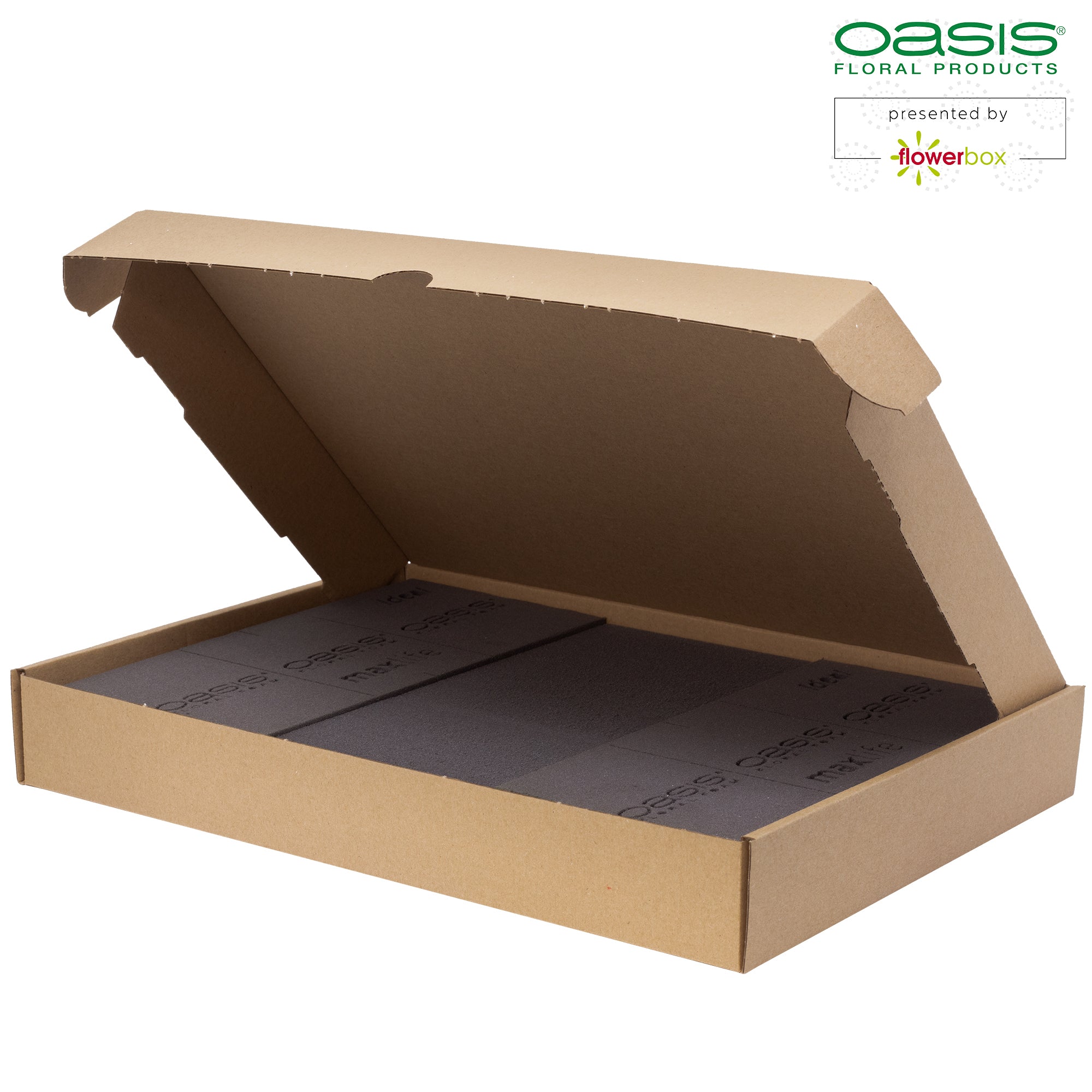 3x Original OASIS® BLACK IDEAL maxlife Steckschaum für längere Haltbarkeit bei Frischblumen - Steckmasse Blumen - Nasssteckschaum Hochzeit Geburtstag Kirche Ziegelform