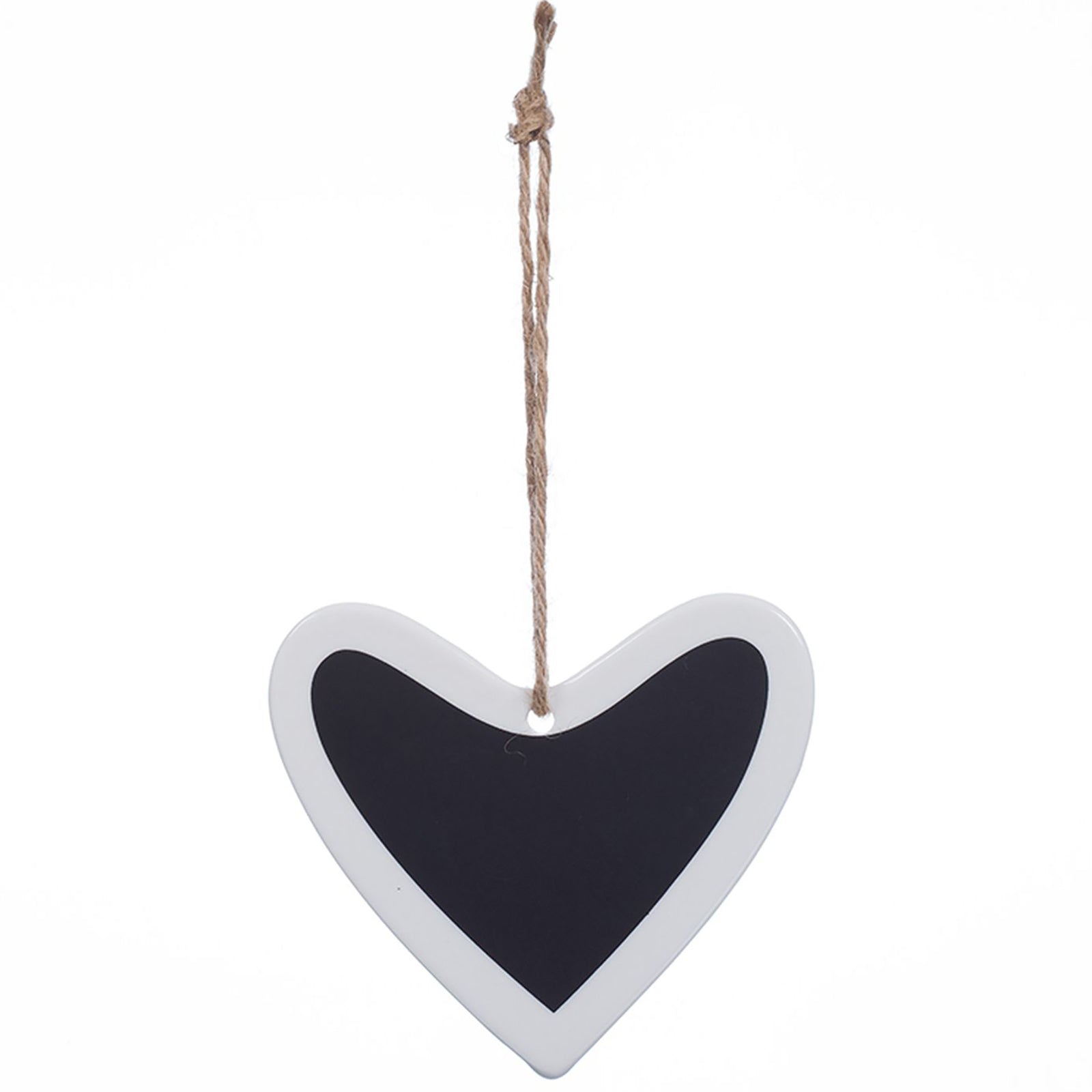 CREATE YOUR OWN MESSAGE porcelain hanger with cord & chalk - weiß - 11,5x11,5x0,5cm - Porzellan