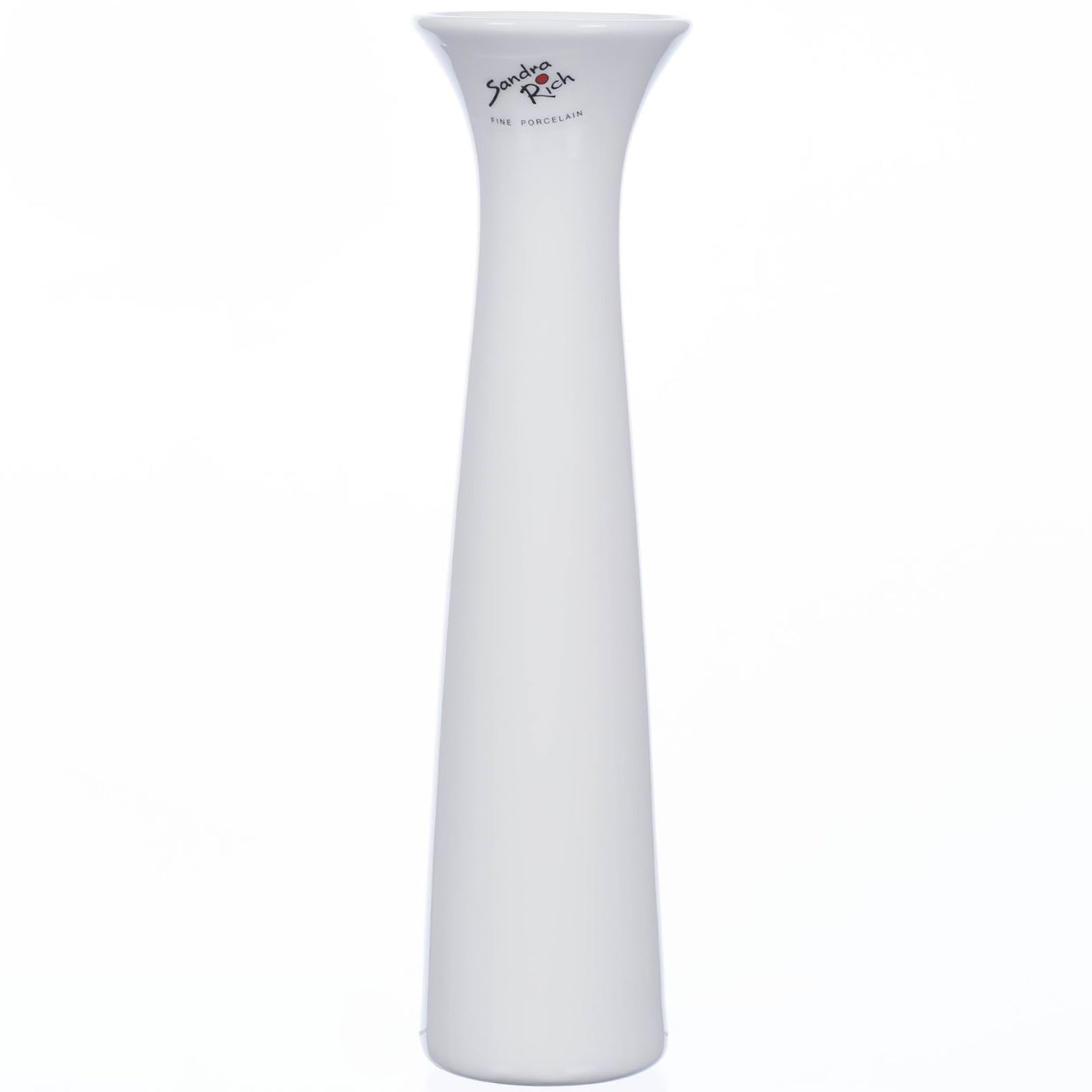 CLASSY porcelain solifleur vase - weiß - 6,5x6,5x24cm - Porzellan