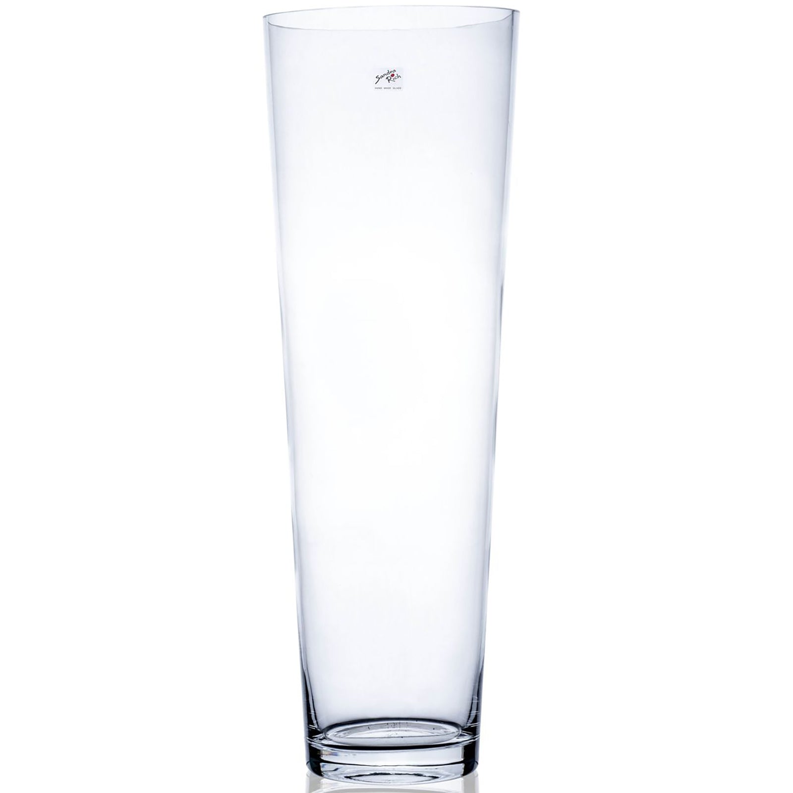 CONICAL conical round vase - klar - 17x17x50cm - Glas