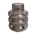 Vase en verre ALMA - gris - hauteur 13,5 cm - diamètre 10 cm