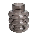 Vase en verre ALMA - gris - hauteur 13,5 cm - diamètre 10 cm