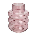 ALMA glass vase - pink - height 13.5 cm - diameter 10 cm