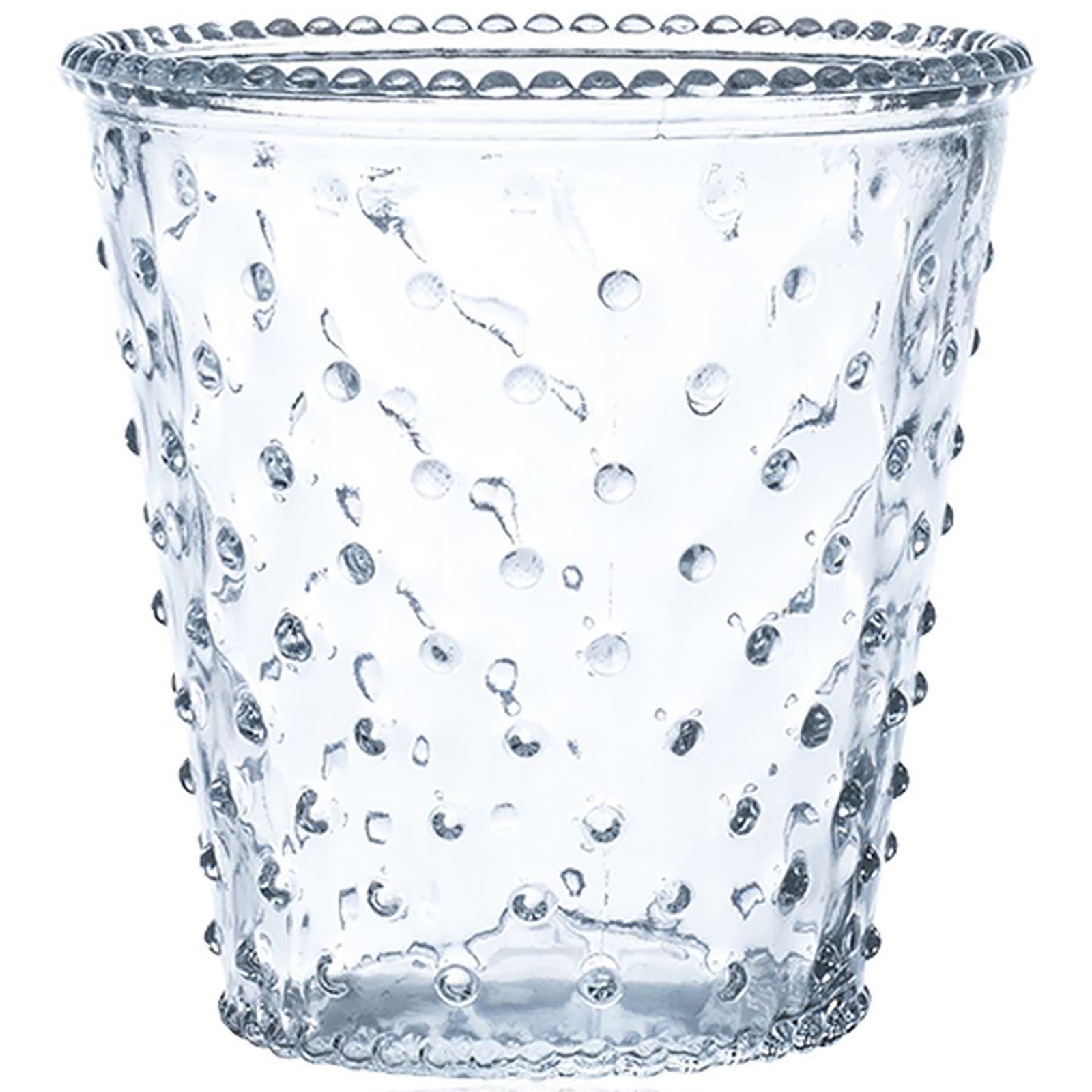 Sandra's SECRET GARDEN cylindrical vase with dots - klar - 12x12x12cm - Glas