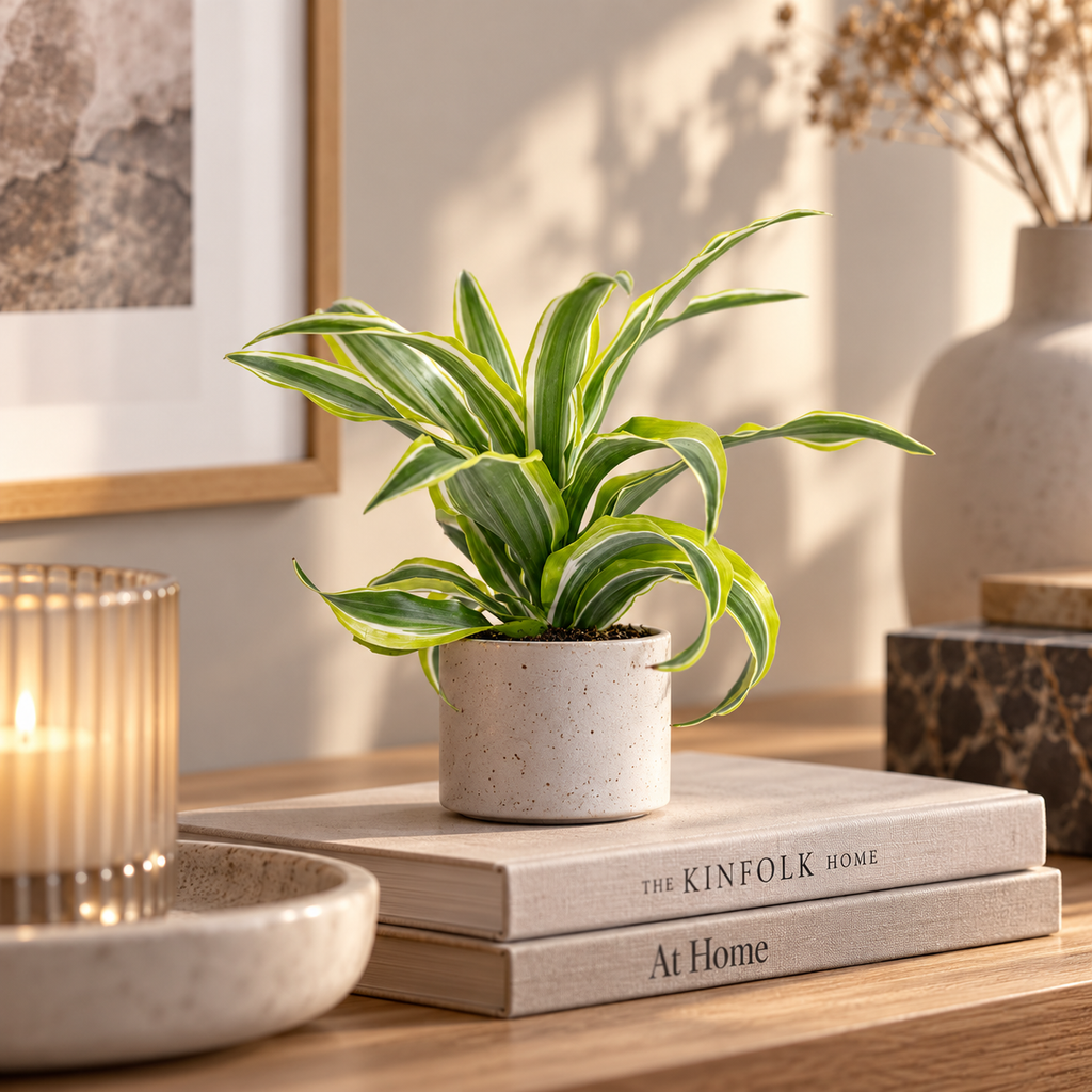 Dracaena Deremensis Fragrans 'Lemon Surprise' - Hauteur env. 10 cm, diamètre du pot 6 cm