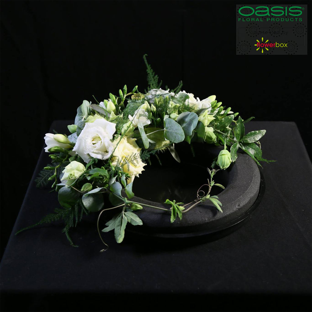 Black Naylor Base Ring, 5 x 35 cm Durchmesser, Innen: 23 cm Durchmesser, Doppelpack