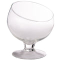 OBLIQUE glass bowl on feet large - klar - 20x20x19cm - Glas